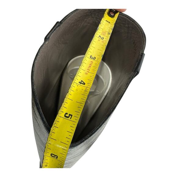 Jil Sander Black Leather Mid Calf Platform Heel Boots EU Size 38 - Picture 8 of 12